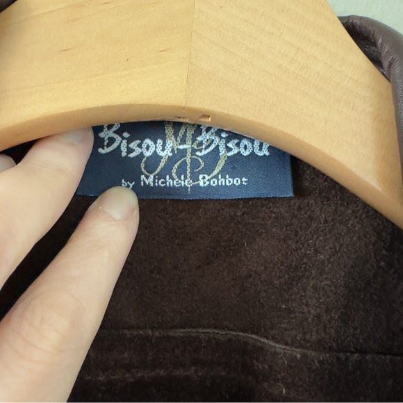 Vintage Bisou Bisou Genuine Leather Cropped Vest M - Picture 2 of 11